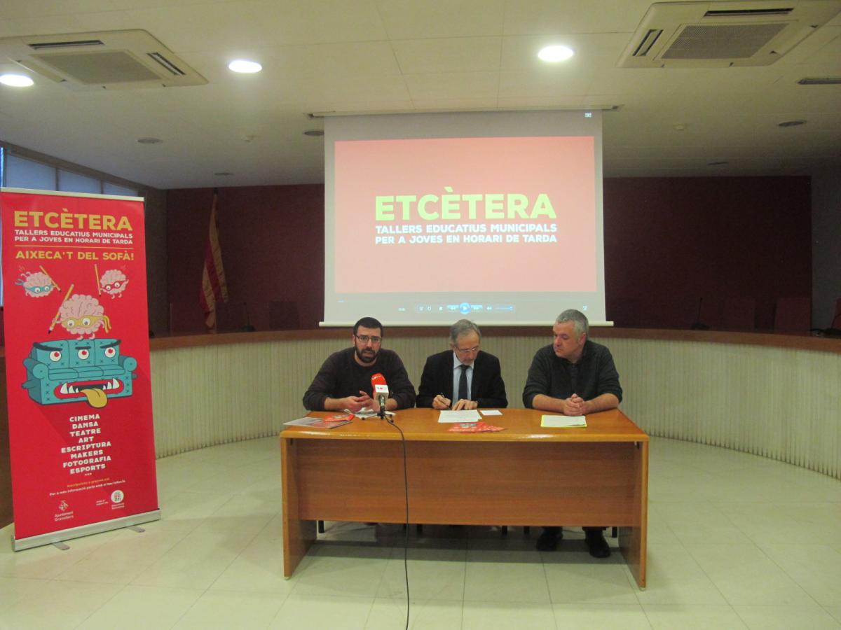 Presentació del programa Etcètera amb el diputat delegat d'Educació de la Diputació de Barcelona, Rafael Homet